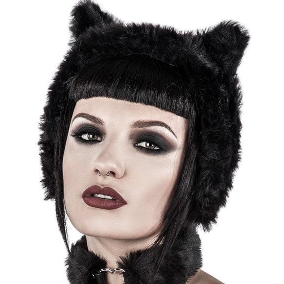Killstar Accessories - killstar LE CHAT NOIR cat earmuffs NWT